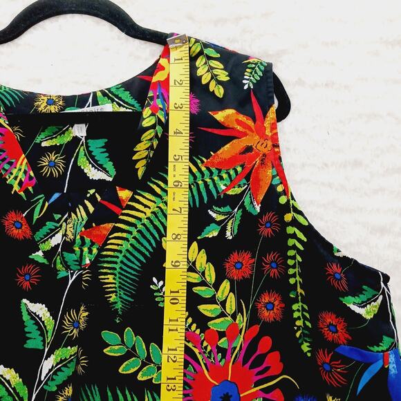 Blouse Size 2X Floral Tropical Whimsycore Fairy Bold Maximalist Vacation Resort - Picture 9 of 16